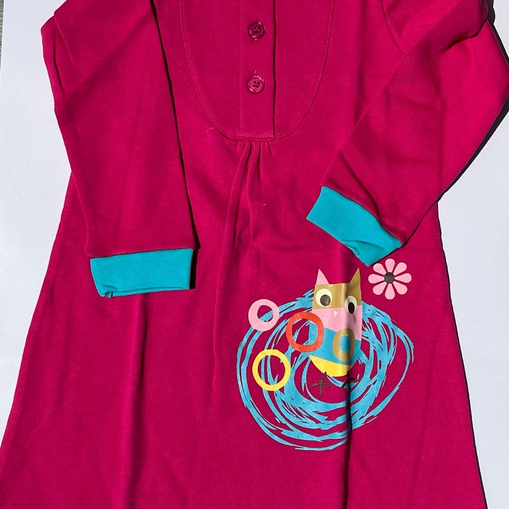 Zutano Fuchsia Buttoned Dress